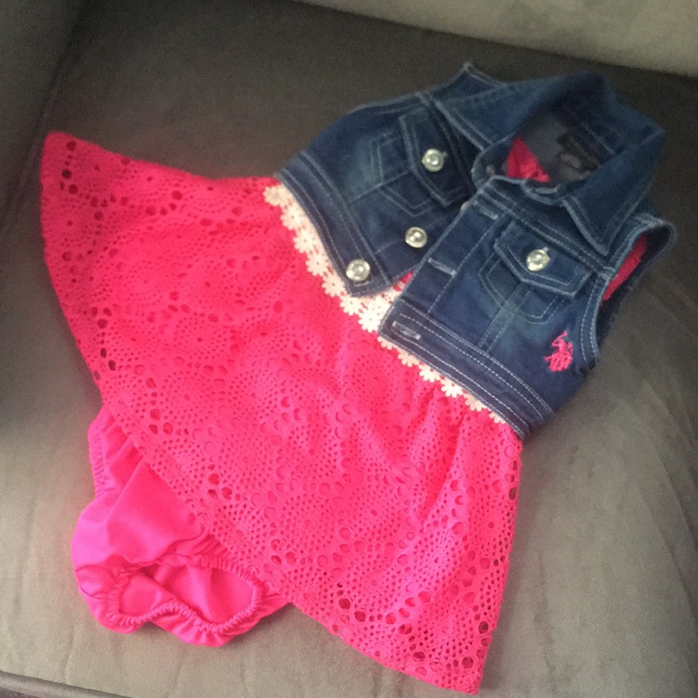 3/6M 3 pc Polo Dress Set